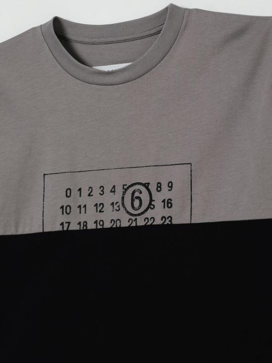 25FW [키즈] MM6 메종마르지엘라 티셔츠 M60876MM04I M6C37 Grey - MM6 MAISON MARGIELA