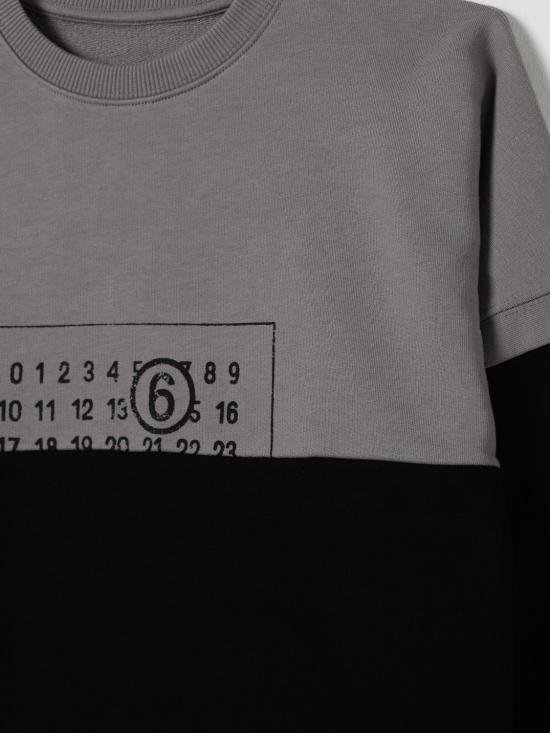 25FW [키즈] MM6 메종마르지엘라 풀오버 M60870MM04H M6C37 Grey - MM6 MAISON MARGIELA