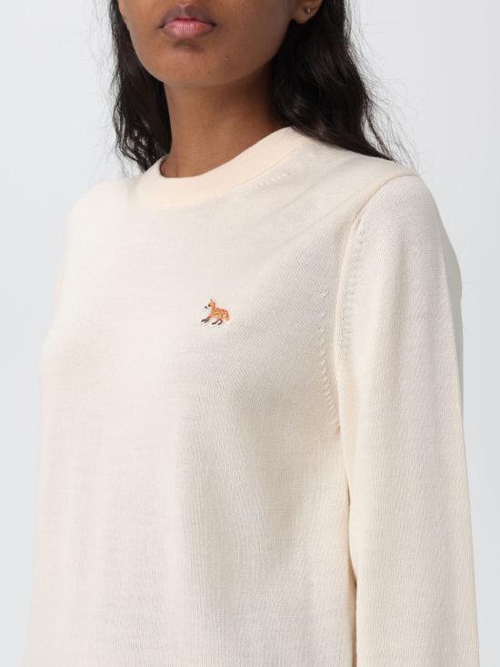 25FW 메종키츠네 베이비 폭스 메리노 레귤러 점퍼 PW00801KT1181 0306 Pink - MAISON KITSUNE