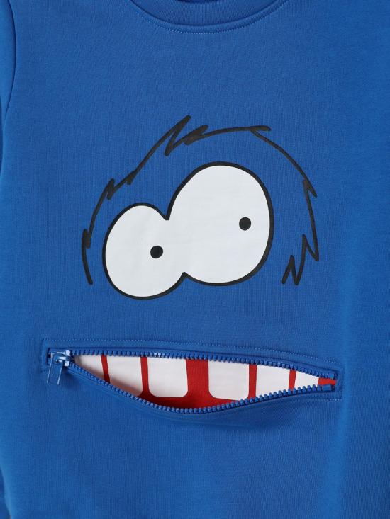 25FW [키즈] 스텔라 맥카트니 풀오버 TX4Q40Z3059 60Q Gnawed Blue - STELLA MCCARTNEY