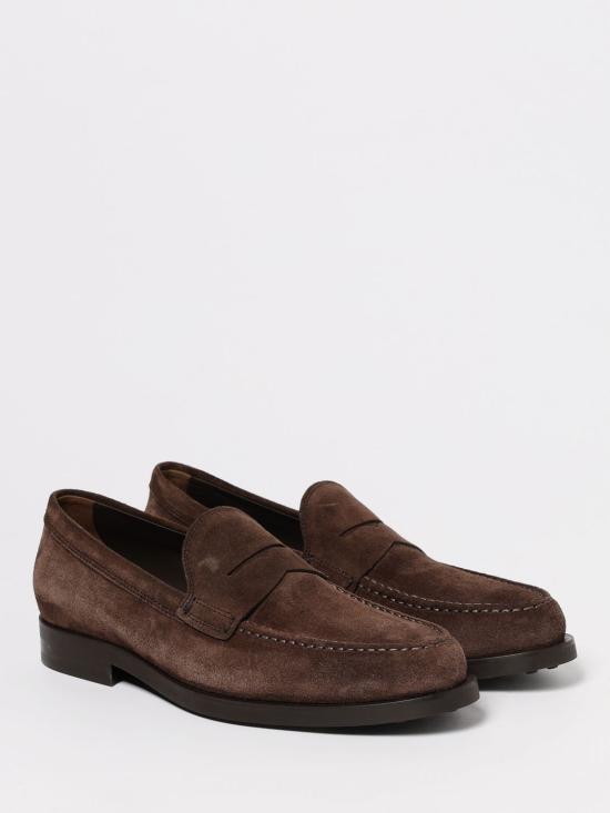 25FW 토즈 스탬프 모노그램 스웨이드 로퍼 XXM0ZF0Q920RE0 S800 Brown - TODS