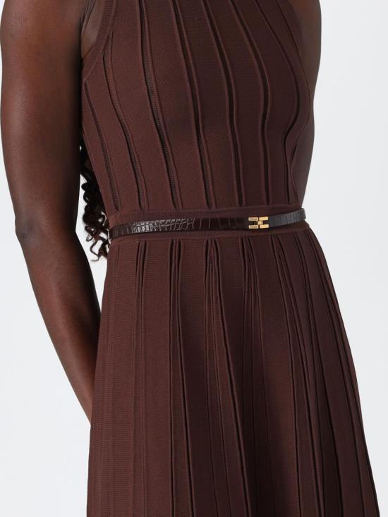 25FW 엘리자베타프랜치 롱 원피스 AM02S EA3 Brown - ELISABETTA FRANCHI