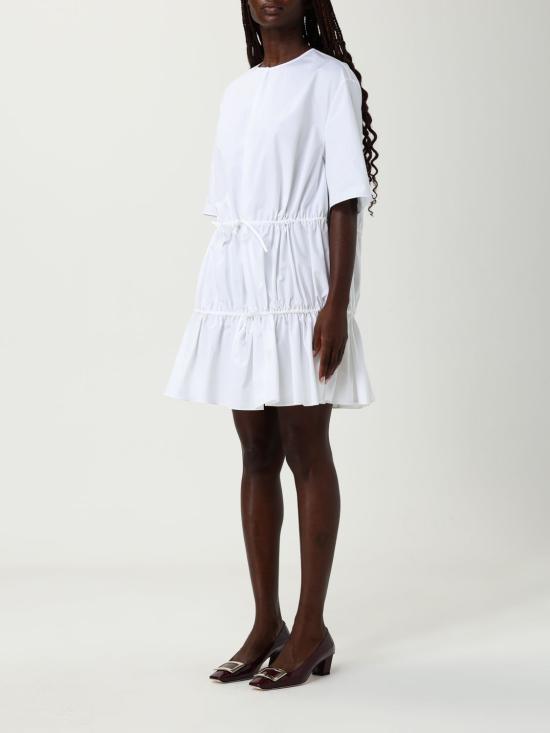 25FW 알라이아 롱 원피스 AA9R2659T611B 000 White - ALAIA