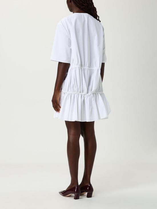 25FW 알라이아 롱 원피스 AA9R2659T611B 000 White - ALAIA