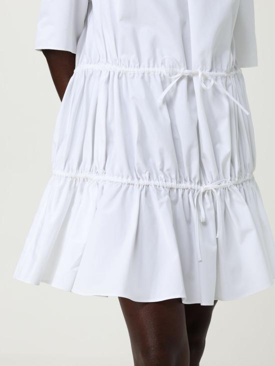 25FW 알라이아 롱 원피스 AA9R2659T611B 000 White - ALAIA