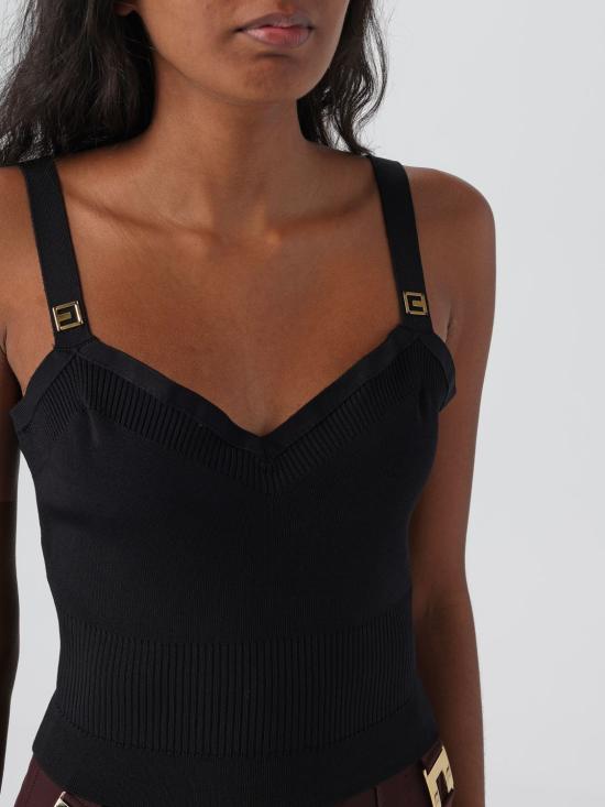 25FW 엘리자베타프랜치 민소매 티셔츠 TK61S 110 Black - ELISABETTA FRANCHI