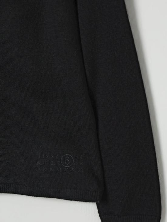 25FW [키즈] MM6 메종마르지엘라 풀오버 M60884MM06Q M6900 Black - MM6 MAISON MARGIELA