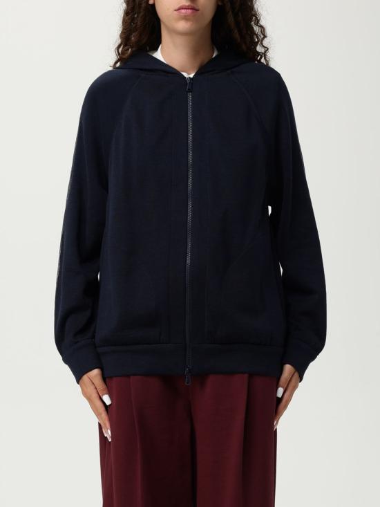 25FW 브루넬로 쿠치넬리 트레이닝 상의 MD828SM606 C8366 Blue