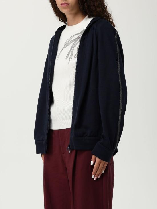 25FW 브루넬로 쿠치넬리 트레이닝 상의 MD828SM606 C8366 Blue - BRUNELLO CUCINELLI