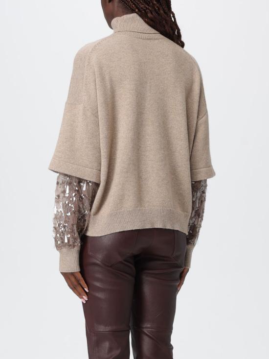 25FW 브루넬로 쿠치넬리 캐시미어 터틀넥 M12730003 C077 Beige - BRUNELLO CUCINELLI