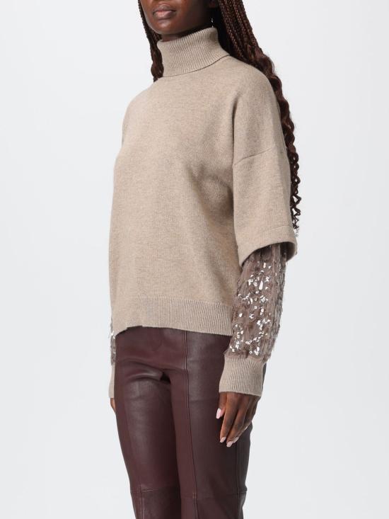 25FW 브루넬로 쿠치넬리 캐시미어 터틀넥 M12730003 C077 Beige - BRUNELLO CUCINELLI