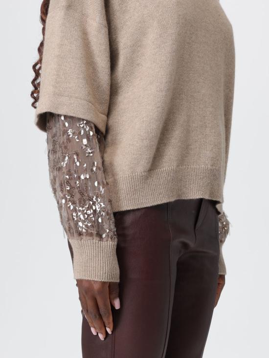 25FW 브루넬로 쿠치넬리 캐시미어 터틀넥 M12730003 C077 Beige - BRUNELLO CUCINELLI