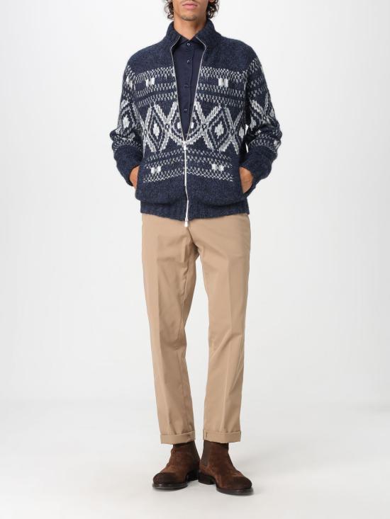 25FW 브루넬로 쿠치넬리 스프레드 칼라 경량 저지 셔츠 MH8366686 C6134 Blue - BRUNELLO CUCINELLI