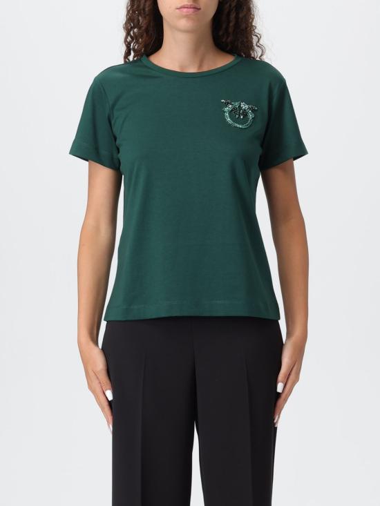 25FW 핑코 반팔 티셔츠 103320A2RN X79 Green