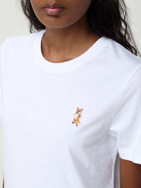 25FW 메종키츠네 레이디 폭스 레귤러 티셔츠 PW00122KJ7026 P100 White - MAISON KITSUNE