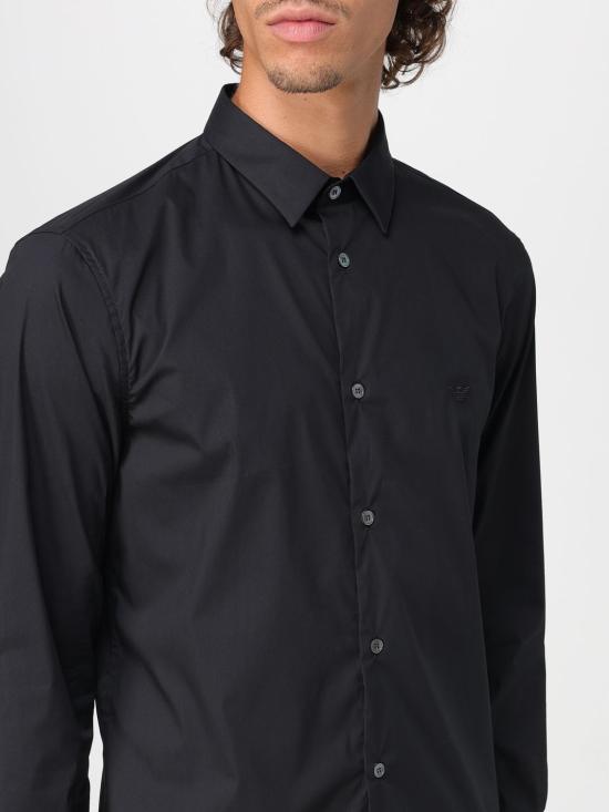 25FW 엠포리오 아르마니 긴팔 셔츠 8N1C091NI9Z 0999 Black - EMPORIO ARMANI