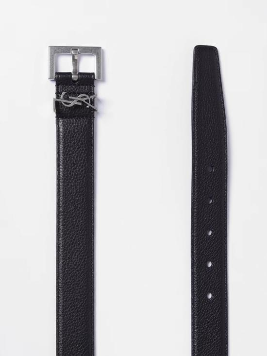 26SS 생로랑 모노그램 벨트 634440DTI0E 1000 Black - SAINT LAURENT