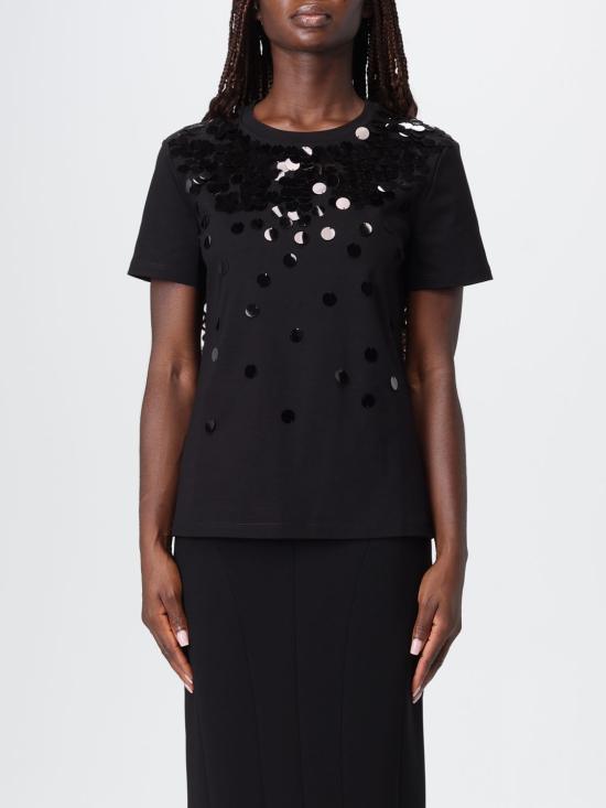 25FW 막스마라 스튜디오 반팔 티셔츠 2526946051600 003 Black