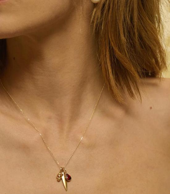  로렌 스튜어트 목걸이/팬던트 미니 다이아몬드 스컬 펜던트 - LOREN STEWART