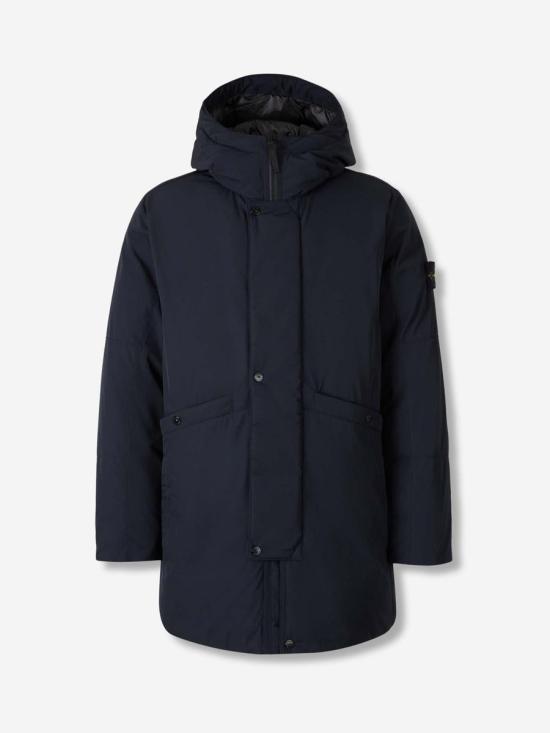 25FW 스톤 아일랜드 마이크로 트윌 안티 드롭 멀티 포켓 후드 다운 파카  K2S157100008S0026 V0020NAVY BLUE MIDNIGHT BLUE