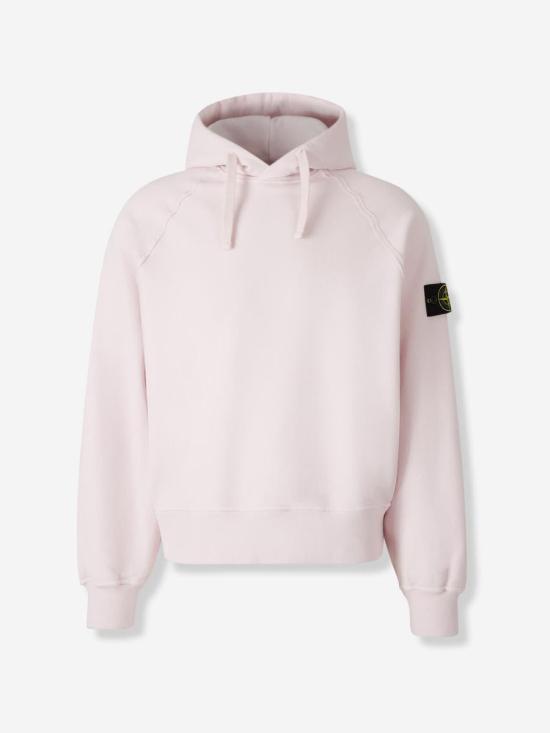 25FW 스톤 아일랜드 6100023 브러쉬드 오가닉 코튼 플리스 오버사이즈 후드 티셔츠 K2S156100023S0A20 V0080PINK DUSTY PINK