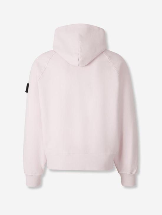 25FW 스톤 아일랜드 6100023 브러쉬드 오가닉 코튼 플리스 오버사이즈 후드 티셔츠 K2S156100023S0A20 V0080PINK DUSTY PINK - STONE ISLAND