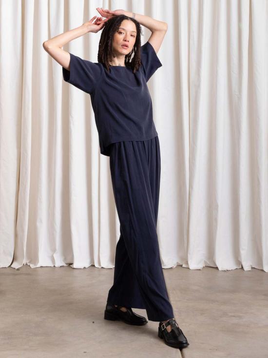  알리 골든 스트레이트 팬츠 엘라스틱 웨이스트 팬츠 - ALI GOLDEN