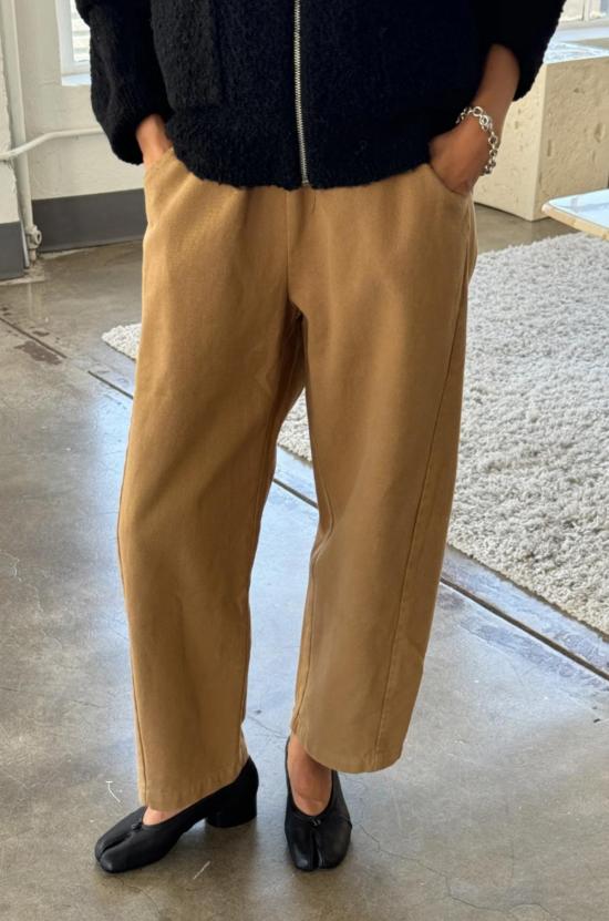  르 본 숍 크롭 팬츠 르봉샵 아크팬츠 토바코 - Le Bon Shoppe