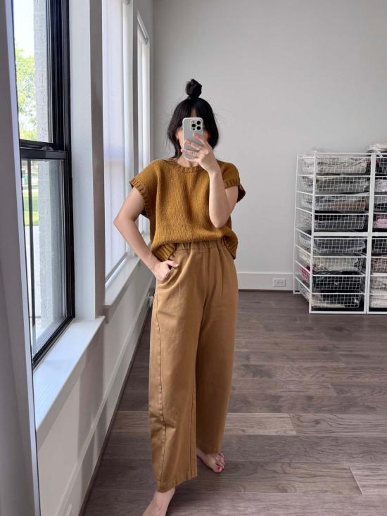  르 본 숍 크롭 팬츠 르봉샵 아크팬츠 토바코