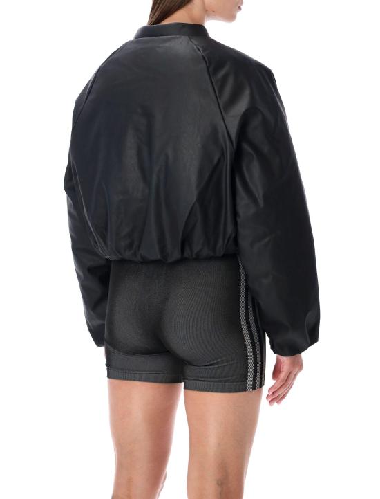 25FW 아디다스 인조 가죽 봄버 합성 다운 자켓 JX5332 BLACK - ADIDAS