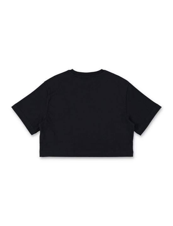 25FW [키즈] 오프화이트 폴로 셔츠 OGAA019F25JER001 1025 BLACK - OFF WHITE