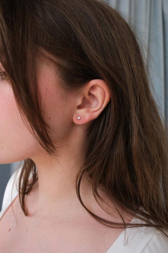  파이프앤로우 이어링 Cz 스터드 귀걸이