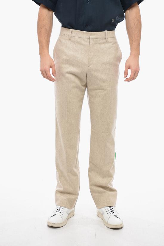  오프화이트 스트레이트 팬츠 OMCA248F22FAB0016100 Beige