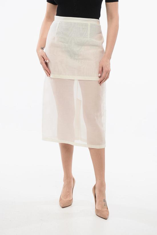  슈퍼 블론드 롱 스커트 SKIRTTTEX18 White