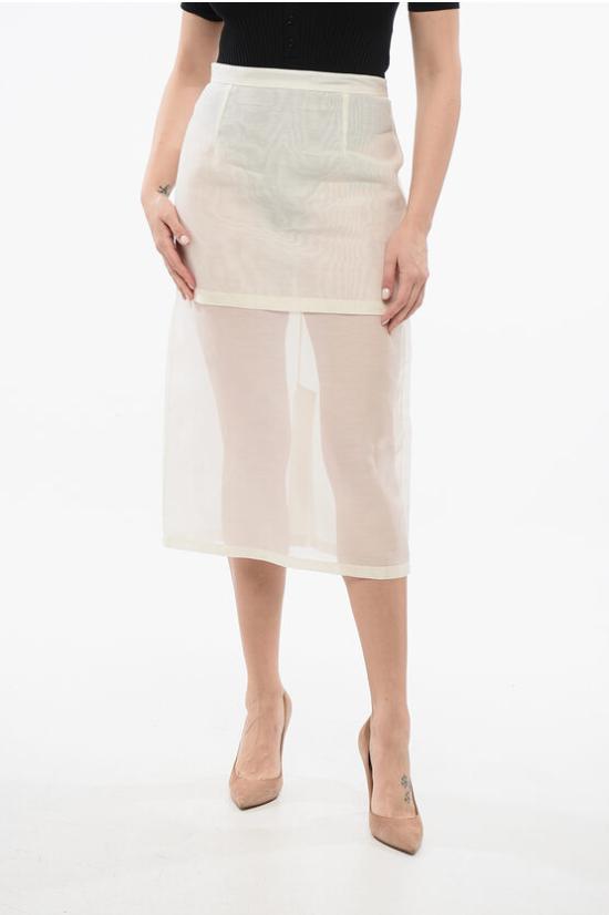  슈퍼 블론드 롱 스커트 SKIRTTTEX18 White