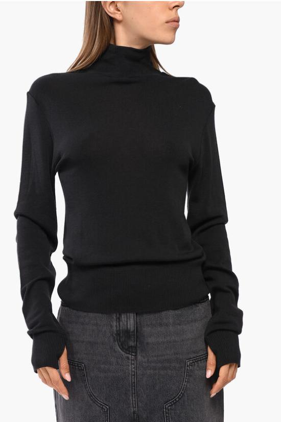  르메르 터틀넥 TO1280 LK1032 MU163 Black - LEMAIRE