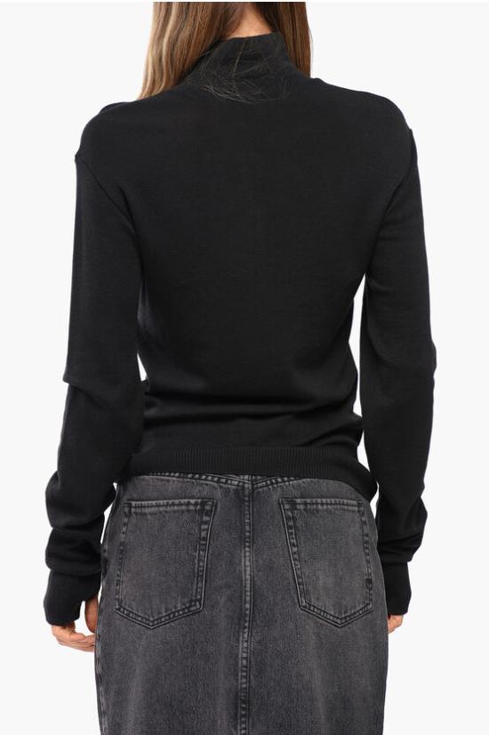  르메르 터틀넥 TO1280 LK1032 MU163 Black - LEMAIRE