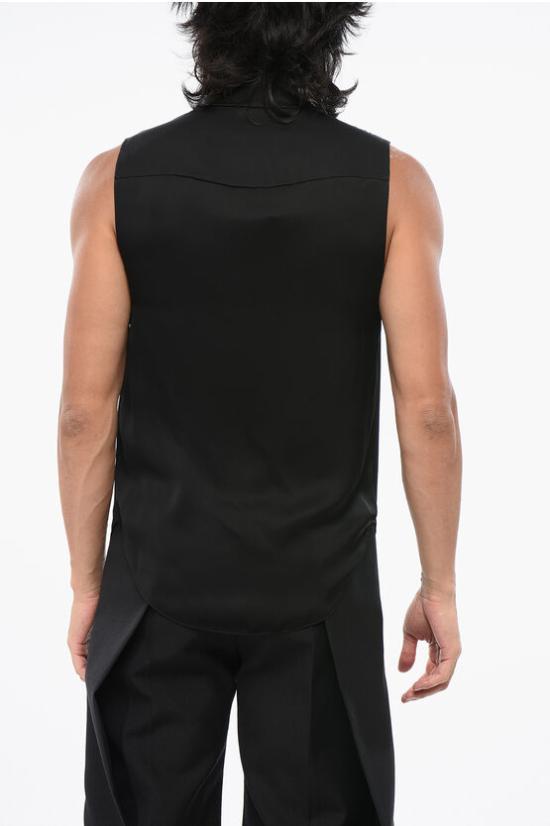  생로랑 민소매 티셔츠 795522 Y720W 1000 Black - SAINT LAURENT