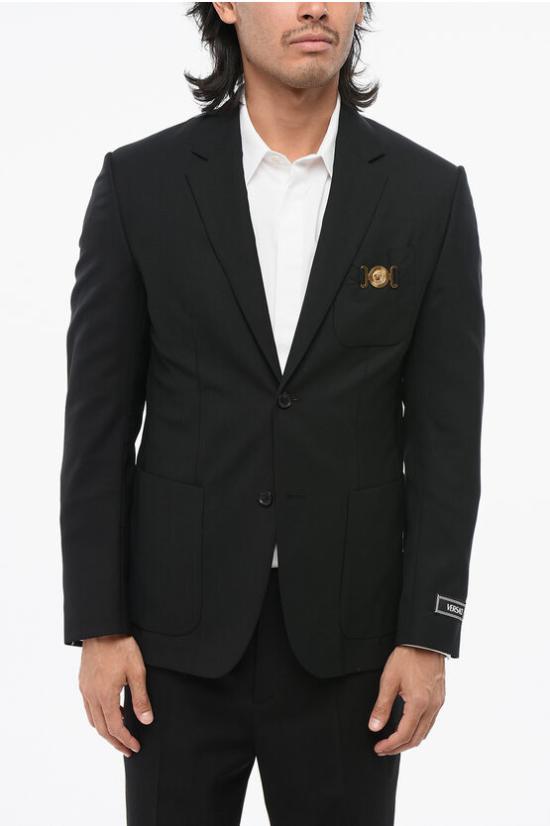  베르사체 수트 자켓 10106021A074541B000 Black