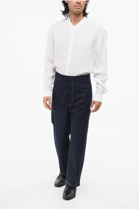  톰브라운 스트레이트 팬츠 MTU320U04502 415 Blue - THOM BROWNE