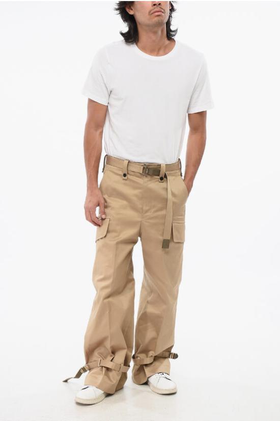  사카이 카고 팬츠 24 03429M 651B Beige - SACAI