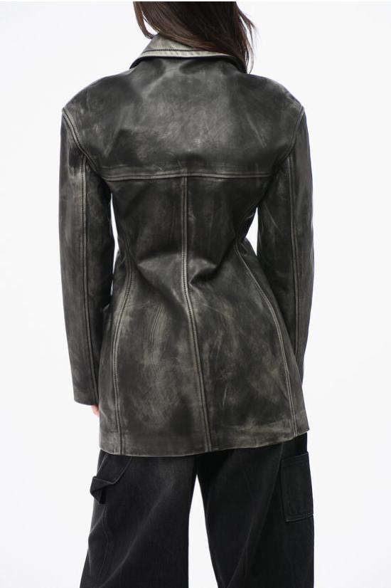  마르니 가죽 자켓 GIMX0277SUULV880 00N99 Brown - MARNI