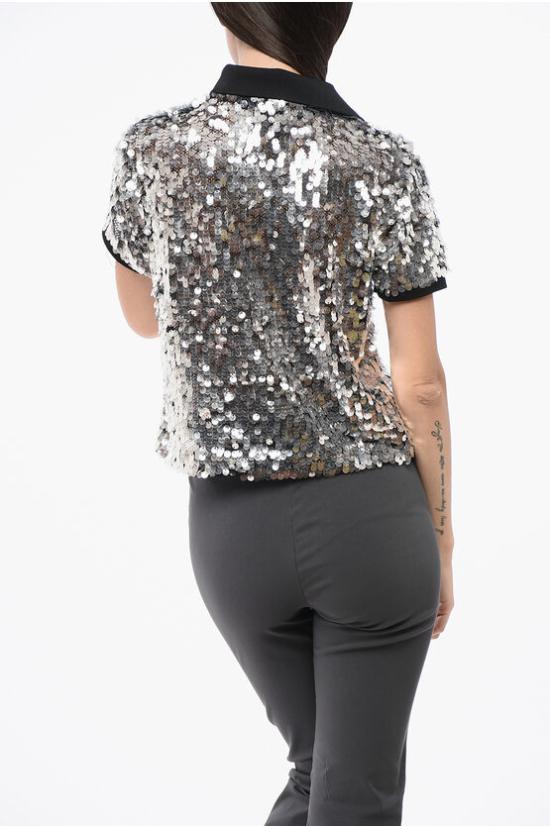  핑코 폴로 티셔츠 104195A25D Z7Z Silver - PINKO