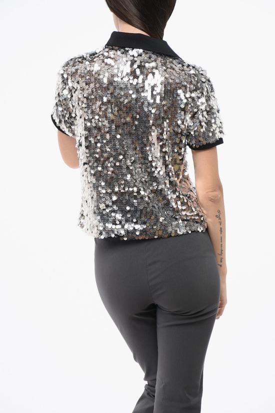  핑코 폴로 티셔츠 104195A25D Z7Z Silver - PINKO