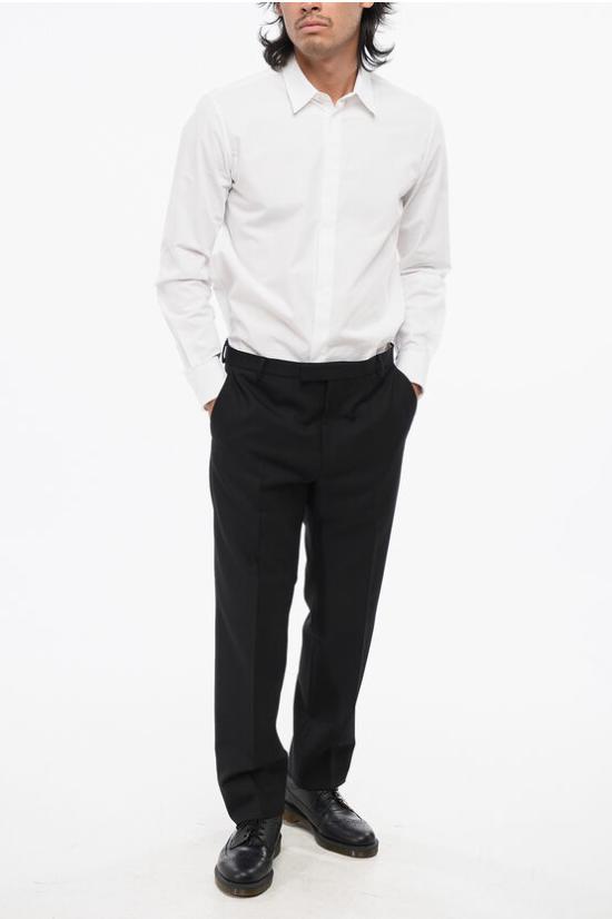  구찌 울 블렌드 트윌 트라우저 791156ZAMII1000 Black - GUCCI