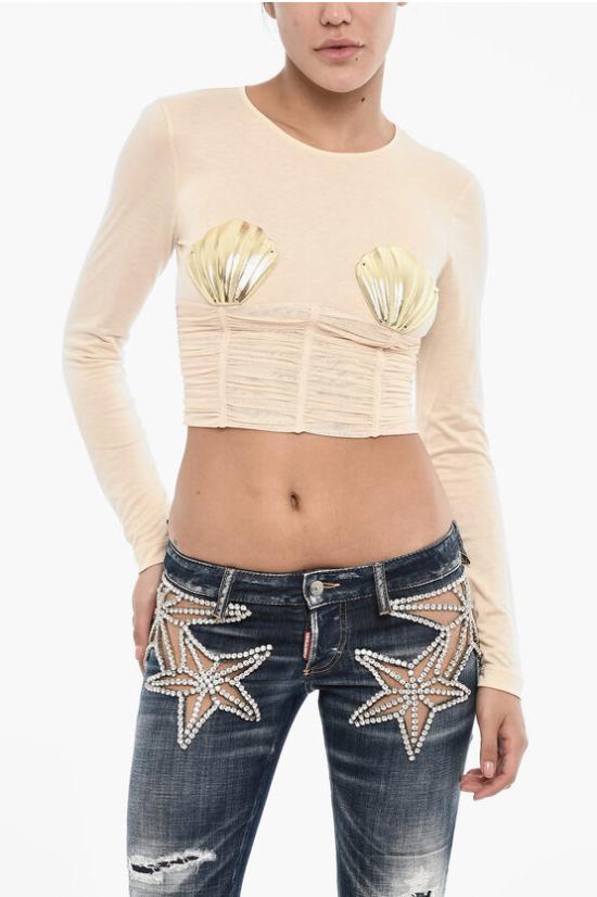  디스퀘어드2 긴팔 티셔츠 S72NC1074 S76623 120 Beige