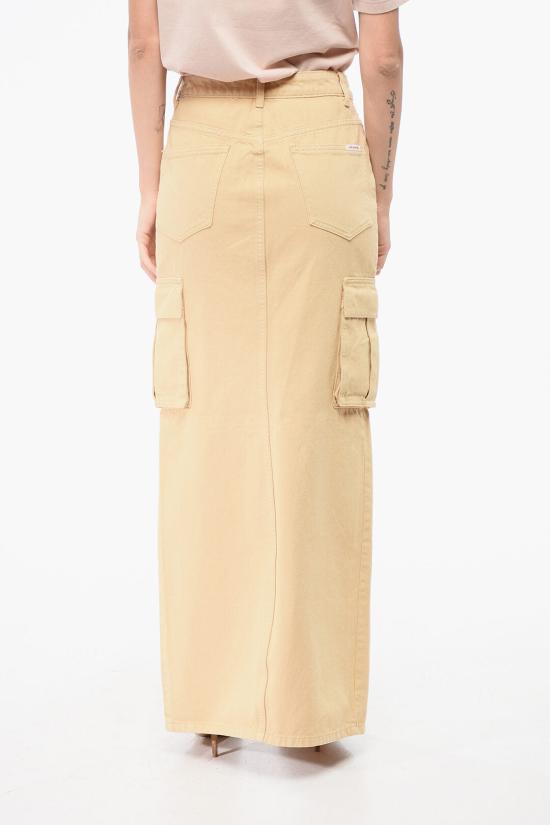  셀프 포트레이트 롱 스커트 PF24 835XASK BG A0003 Brown - SELF PORTRAIT