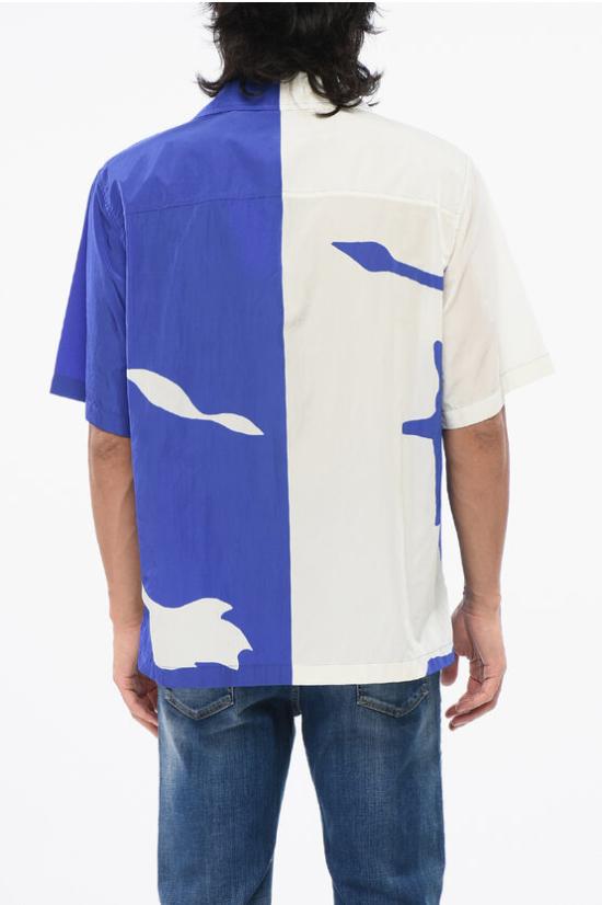  버버리 반팔 셔츠 8090011 B7647 Blue - BURBERRY