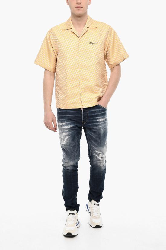  디스퀘어드2 반팔 셔츠 S71DM0705 D35017 001F Yellow - DSQUARED2