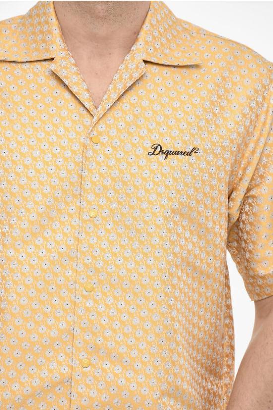  디스퀘어드2 반팔 셔츠 S71DM0705 D35017 001F Yellow - DSQUARED2